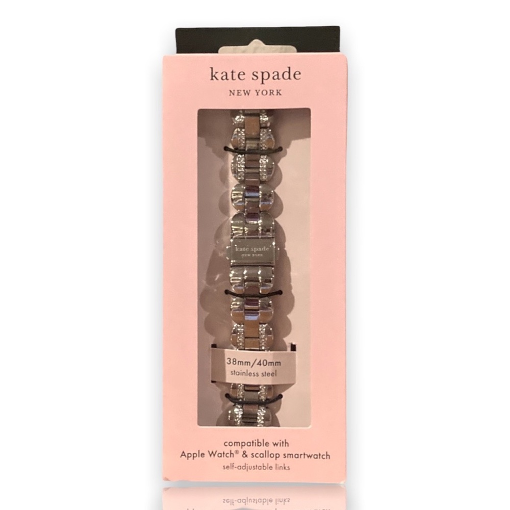 Kate Spade Apple Watch Band, Silver, 38/40mm, New In Box